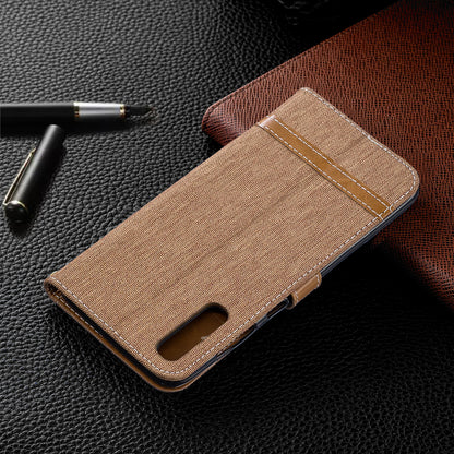 Two-tone Jean Cloth PU Leather Flip Case for Samsung Galaxy A70