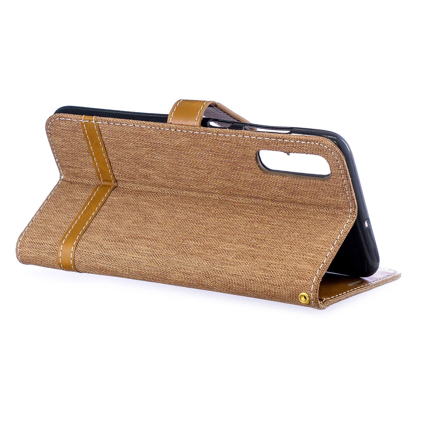 Two-tone Jean Cloth PU Leather Flip Case for Samsung Galaxy A70