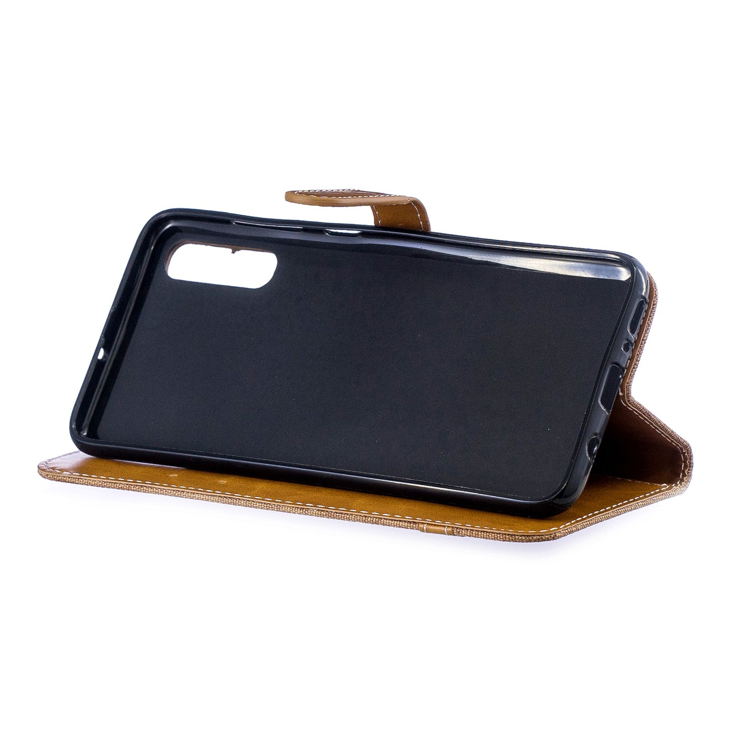 Two-tone Jean Cloth PU Leather Flip Case for Samsung Galaxy A70