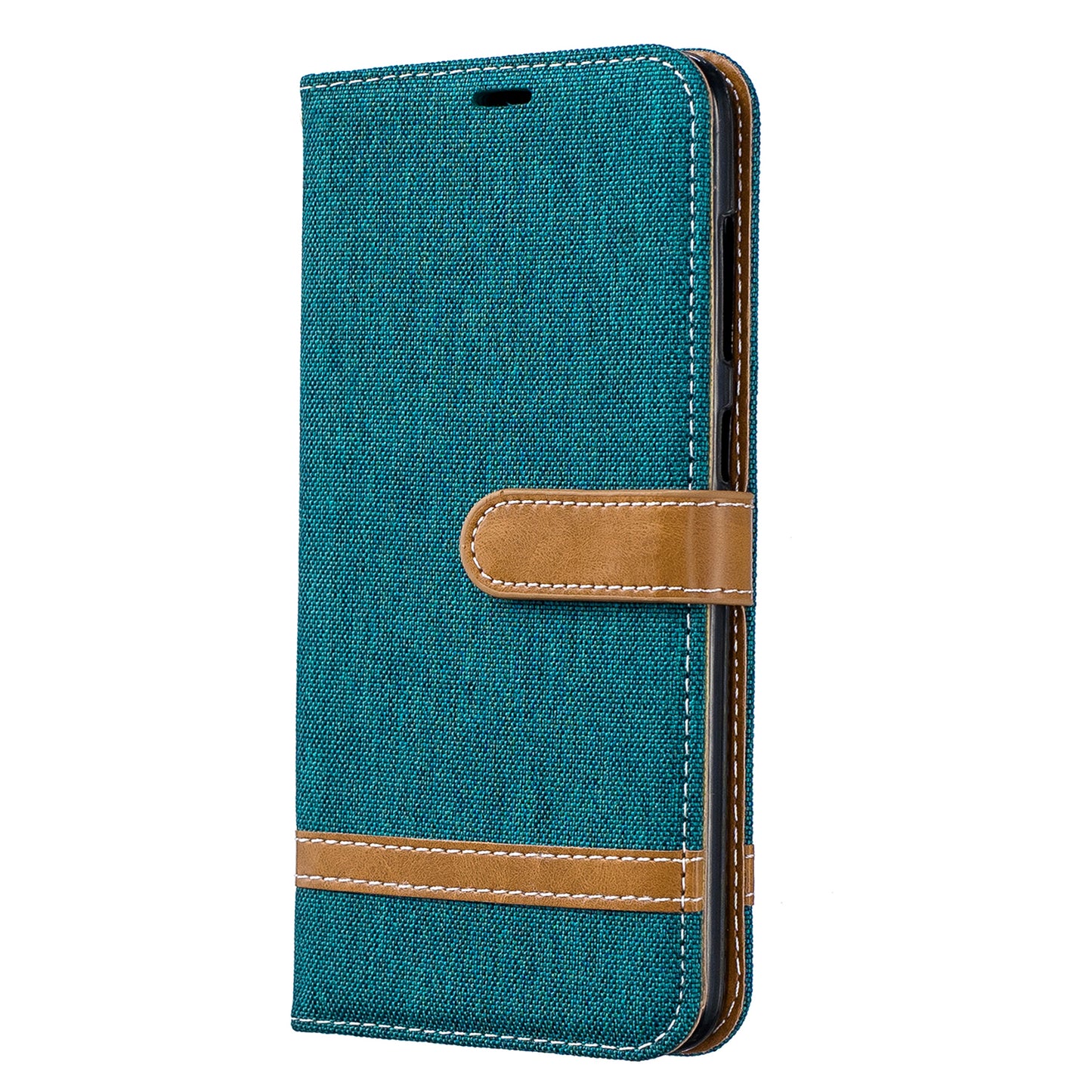 Two-tone Jean Cloth PU Leather Flip Case for Samsung Galaxy A70
