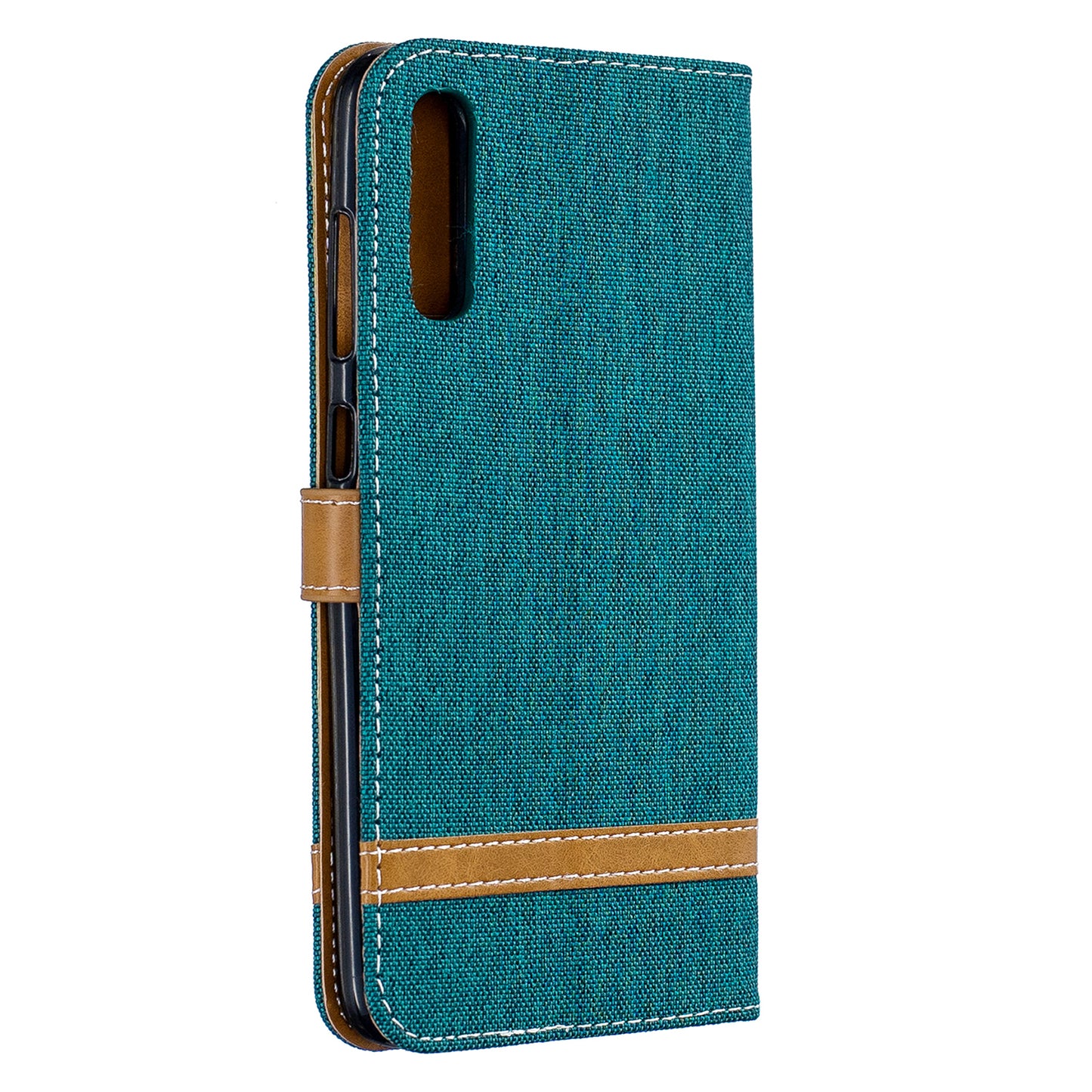 Two-tone Jean Cloth PU Leather Flip Case for Samsung Galaxy A70