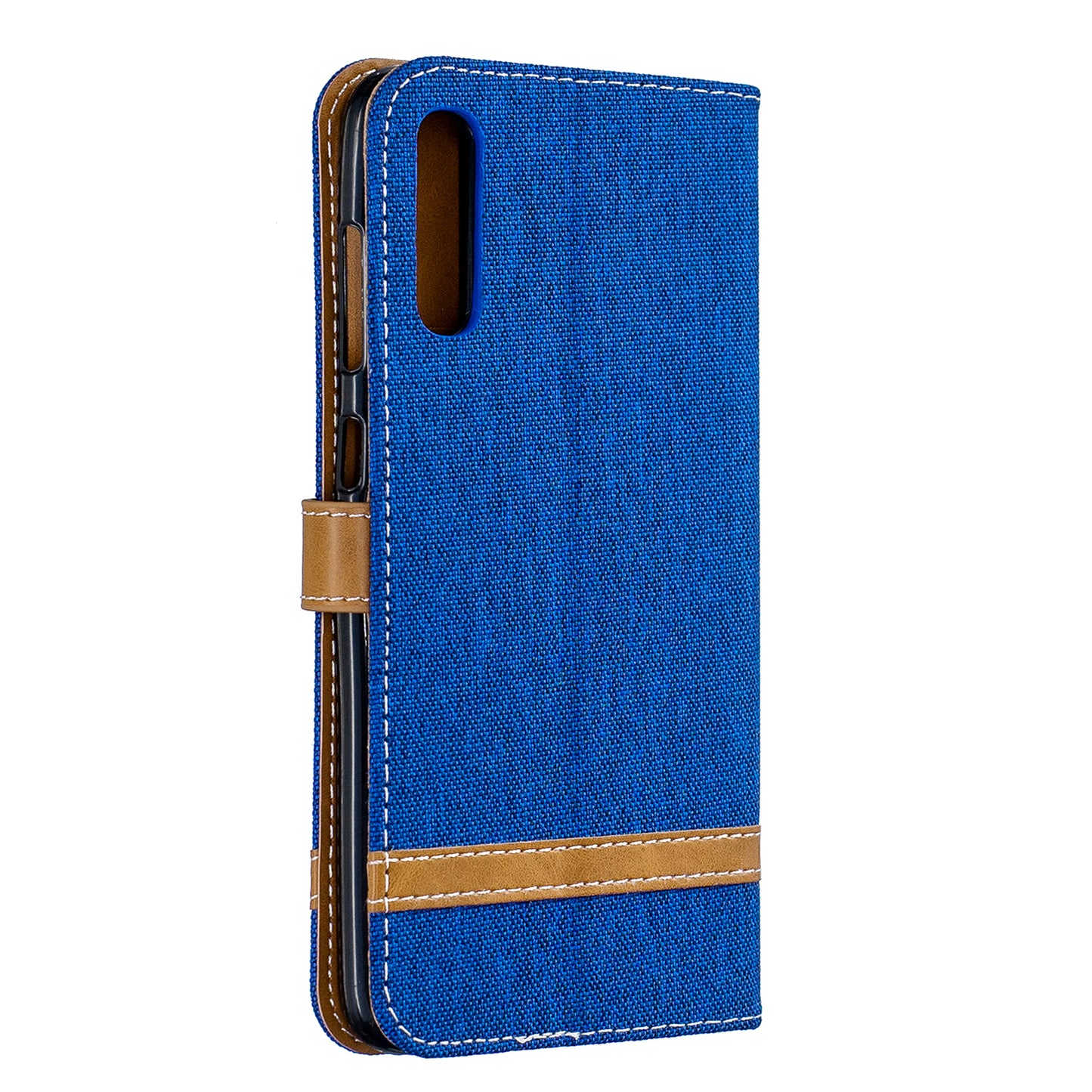 Two-tone Jean Cloth PU Leather Flip Case for Samsung Galaxy A70