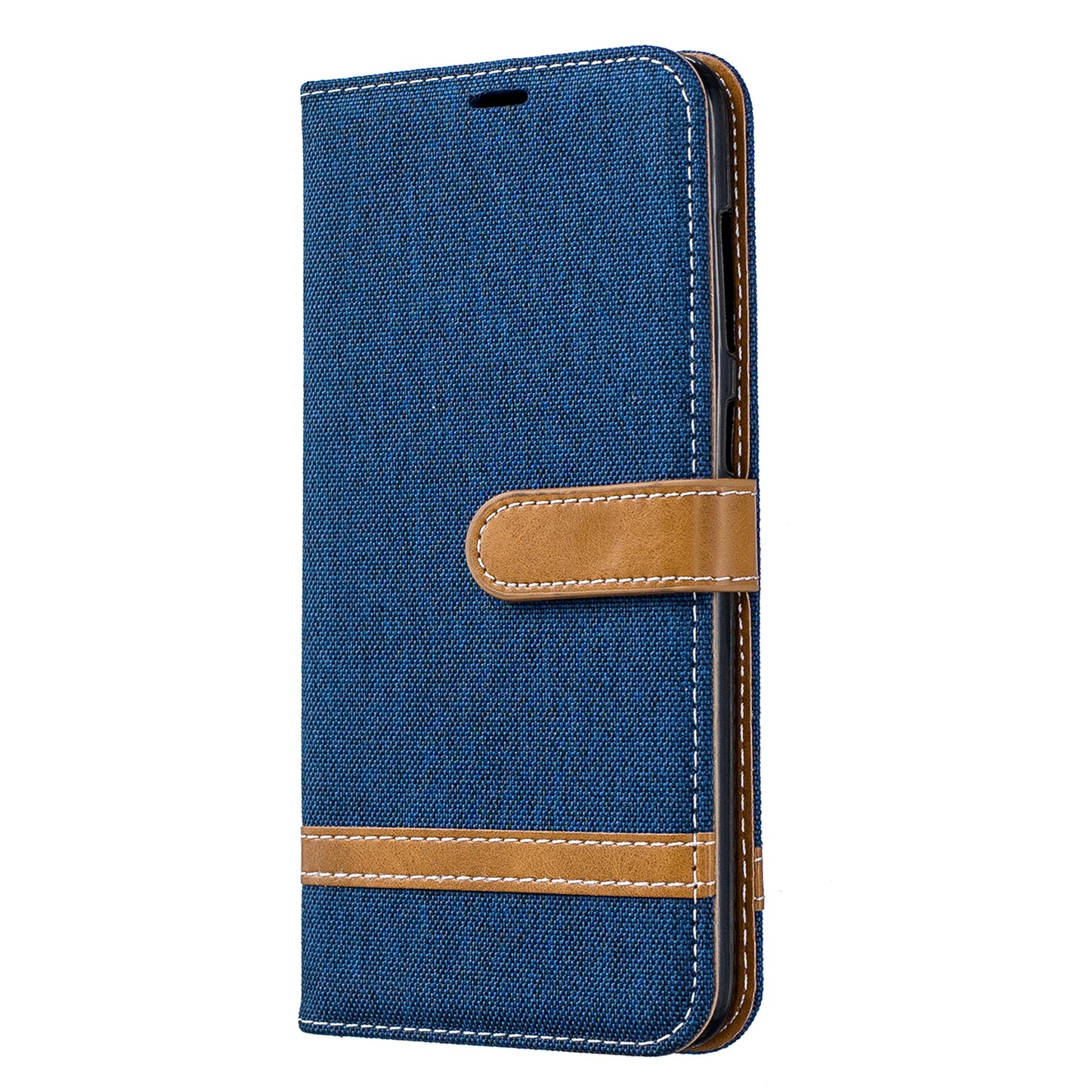 Two-tone Jean Cloth PU Leather Flip Case for Samsung Galaxy A70