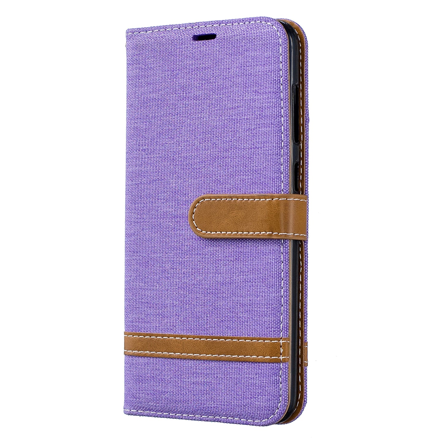 Two-tone Jean Cloth PU Leather Flip Case for Samsung Galaxy A70