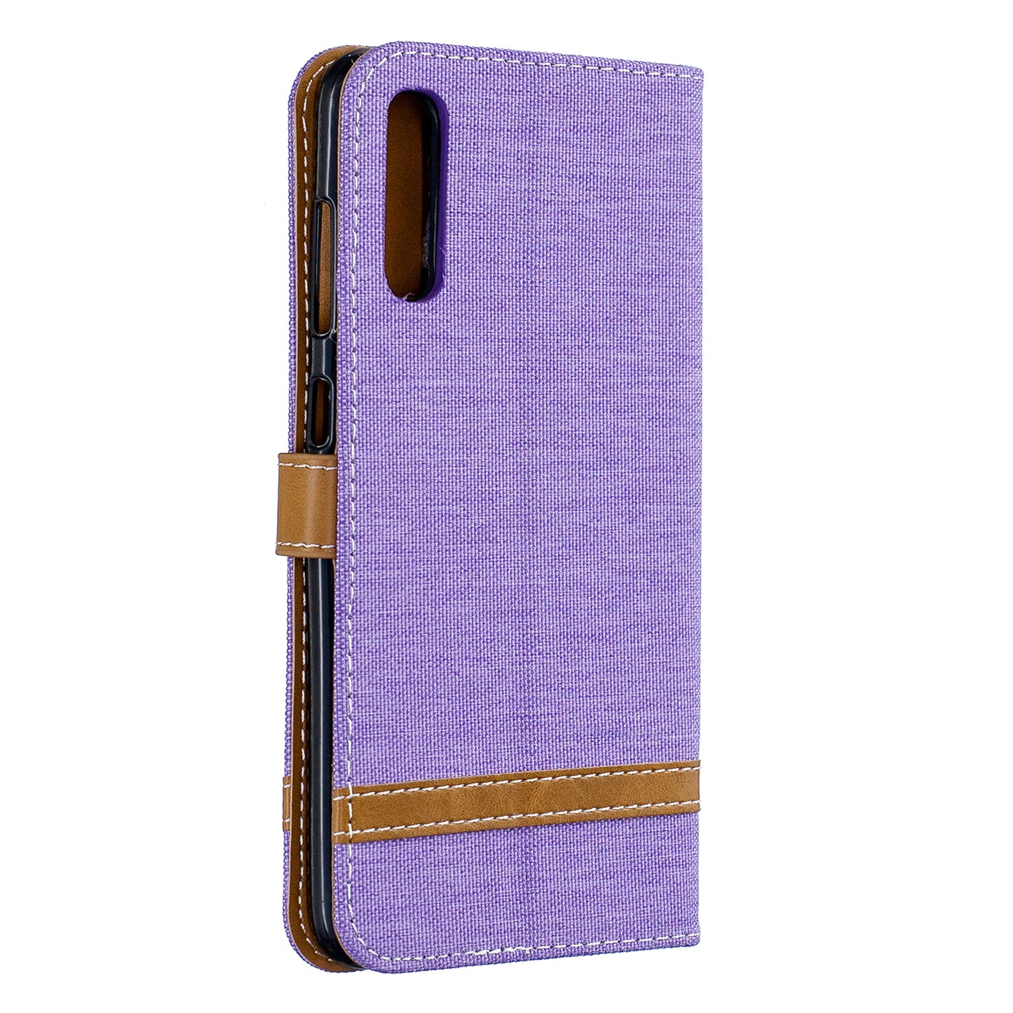 Two-tone Jean Cloth PU Leather Flip Case for Samsung Galaxy A70