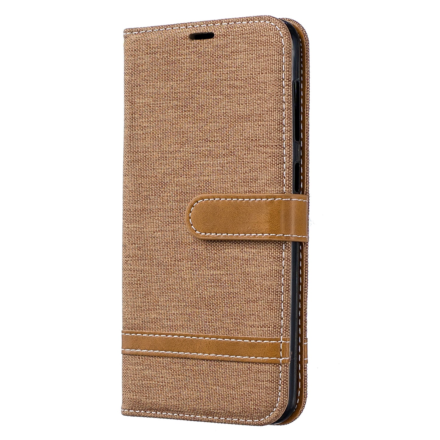 Two-tone Jean Cloth PU Leather Flip Case for Samsung Galaxy A20 / A30