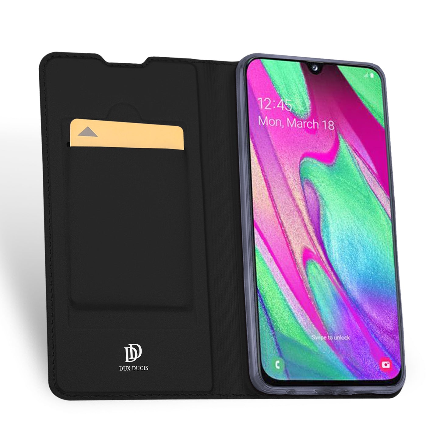 DUX DUCIS Skin Pro Series Foldable Supporting Stand Leather Flip Leather Phone Cover Case for Samsung Galaxy A40