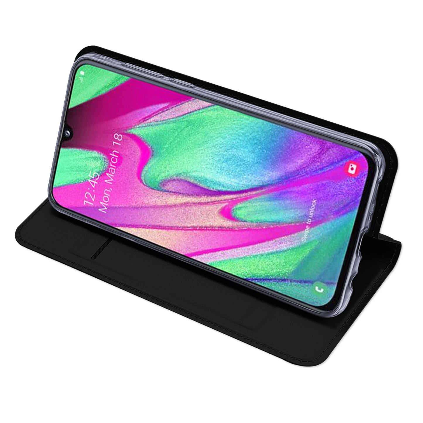 DUX DUCIS Skin Pro Series Foldable Supporting Stand Leather Flip Leather Phone Cover Case for Samsung Galaxy A40