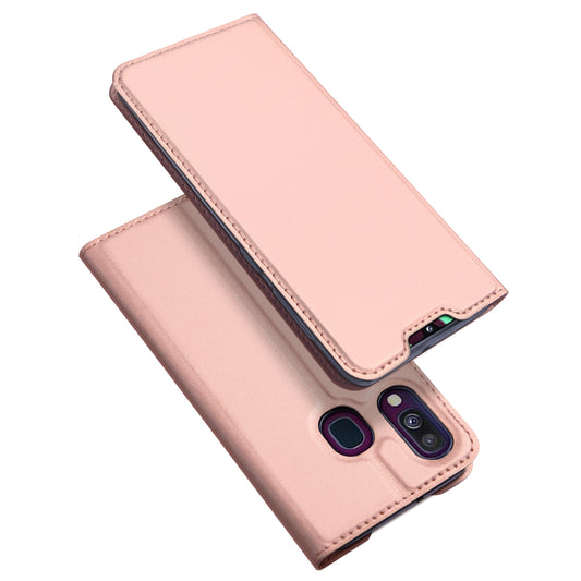 DUX DUCIS Skin Pro Series Foldable Supporting Stand Leather Flip Leather Phone Cover Case for Samsung Galaxy A40