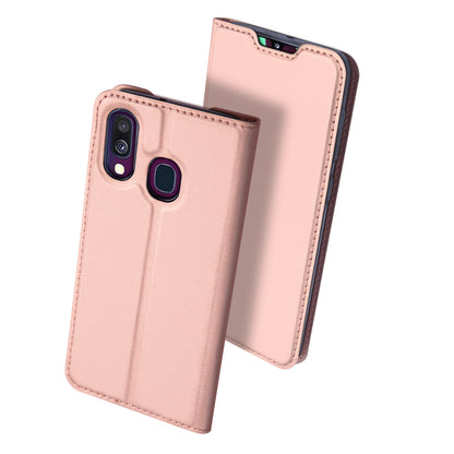 DUX DUCIS Skin Pro Series Foldable Supporting Stand Leather Flip Leather Phone Cover Case for Samsung Galaxy A40