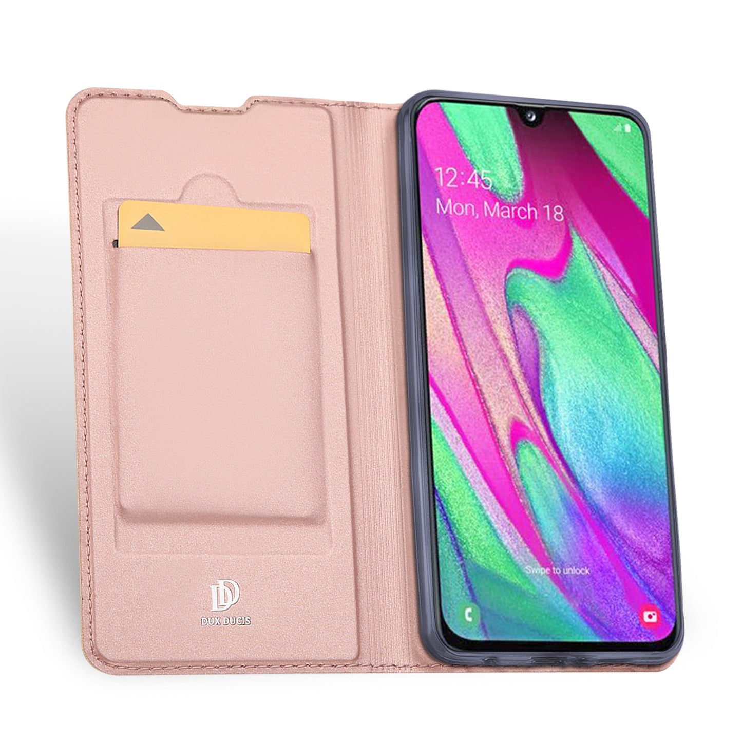 DUX DUCIS Skin Pro Series Foldable Supporting Stand Leather Flip Leather Phone Cover Case for Samsung Galaxy A40