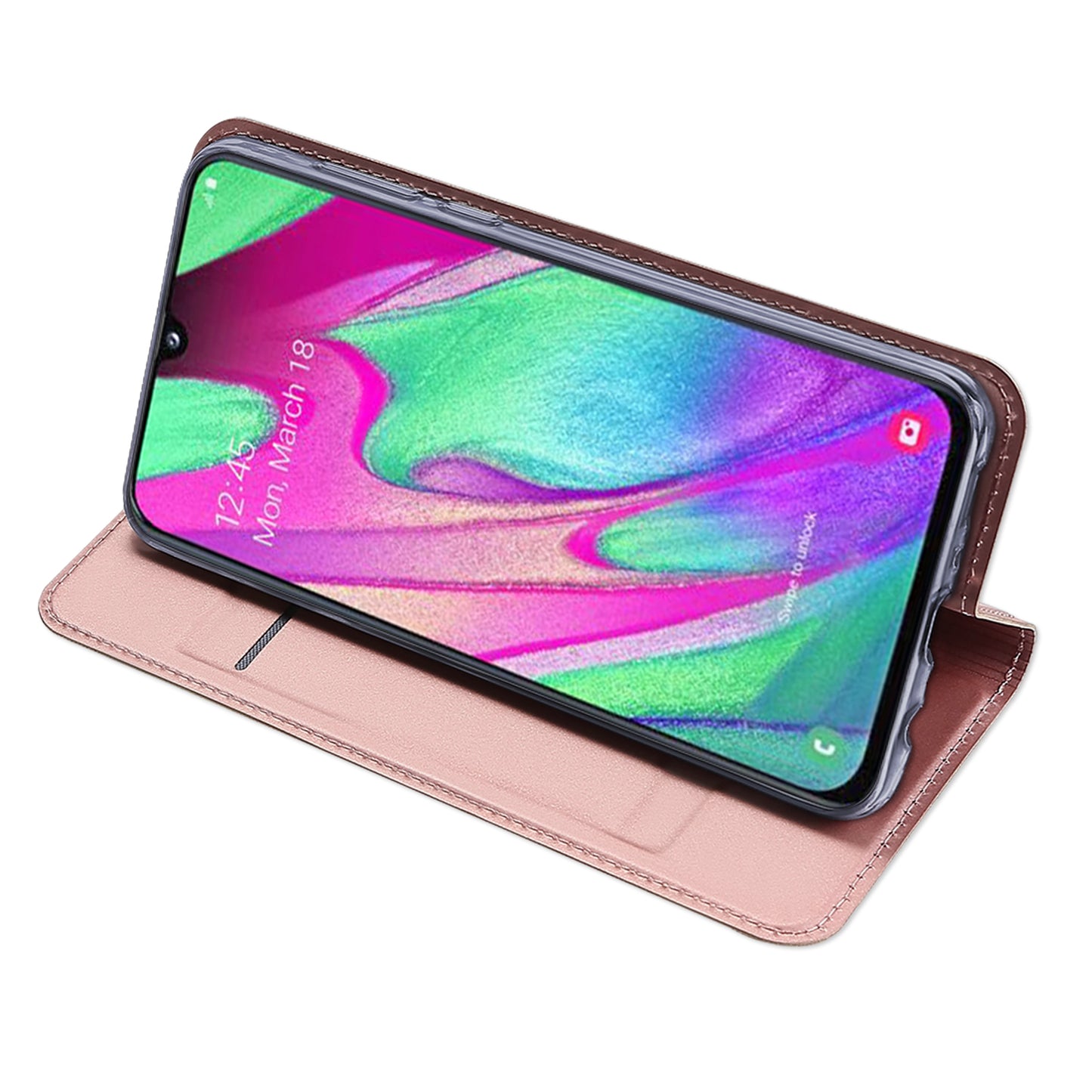 DUX DUCIS Skin Pro Series Foldable Supporting Stand Leather Flip Leather Phone Cover Case for Samsung Galaxy A40