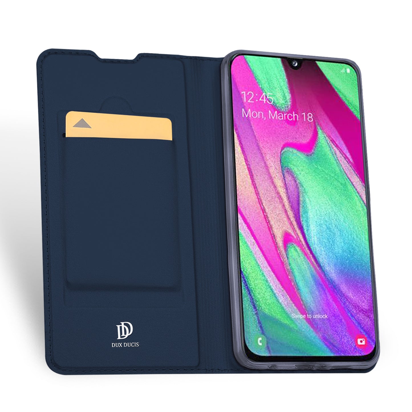 DUX DUCIS Skin Pro Series Foldable Supporting Stand Leather Flip Leather Phone Cover Case for Samsung Galaxy A40