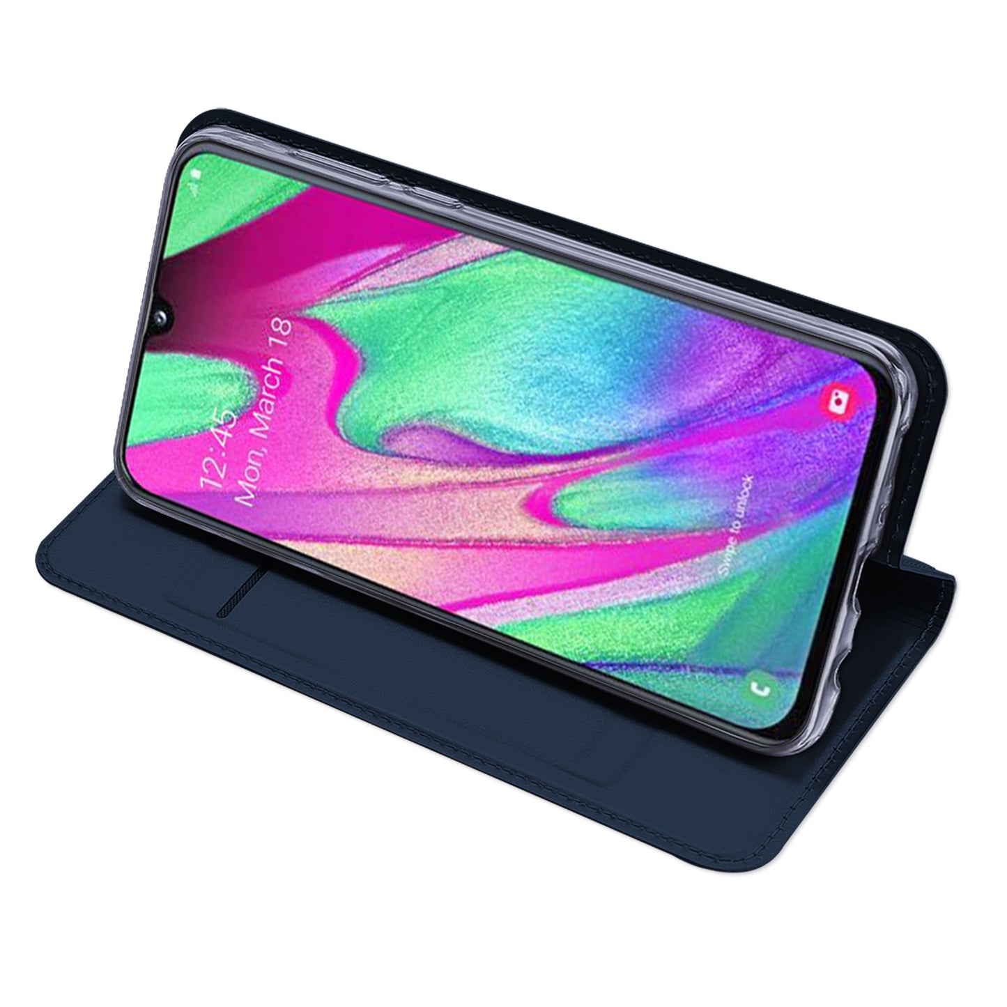 DUX DUCIS Skin Pro Series Foldable Supporting Stand Leather Flip Leather Phone Cover Case for Samsung Galaxy A40