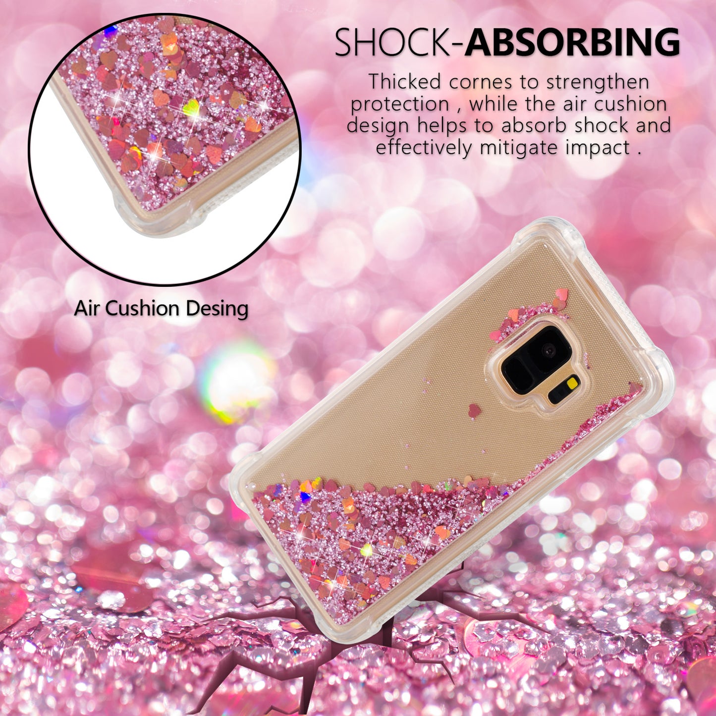 Dynamic Quicksand Shock-absorbing TPU Shell for Samsung Galaxy S9 SM-G960