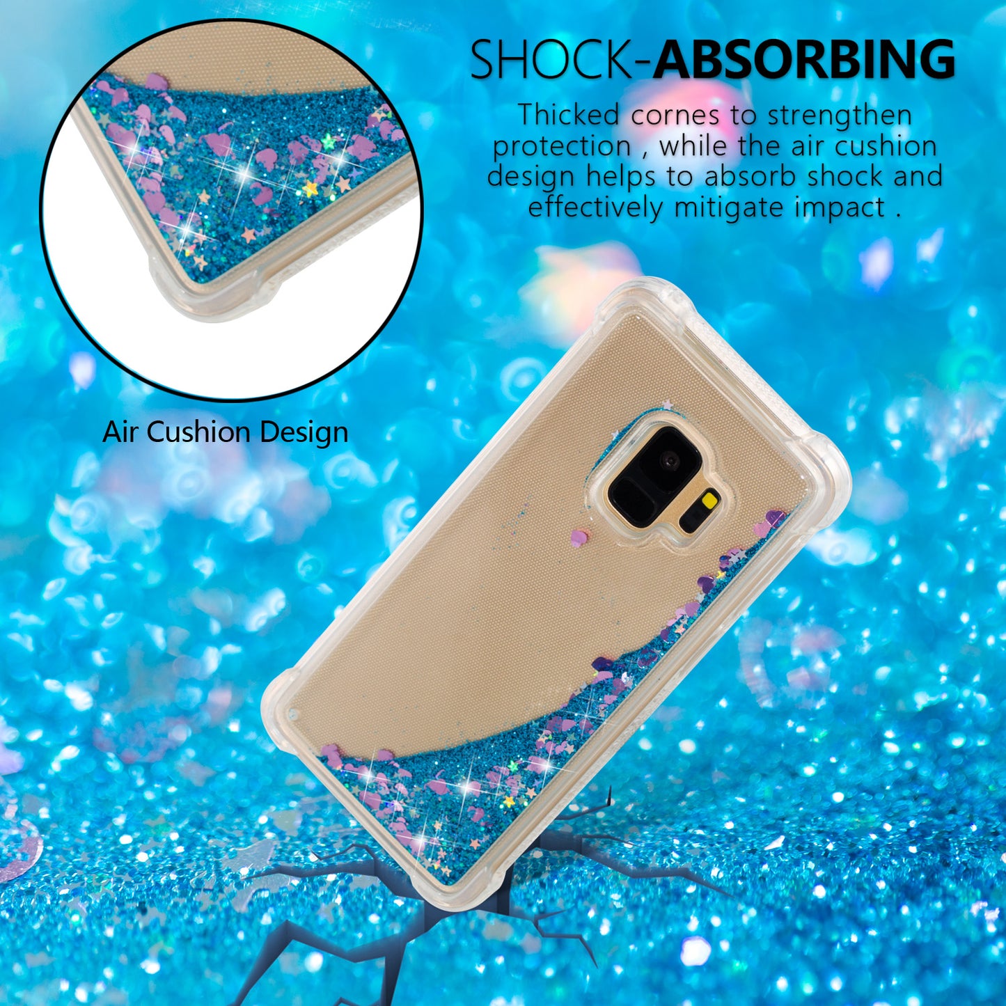 Dynamic Quicksand Shock-absorbing TPU Shell for Samsung Galaxy S9 SM-G960