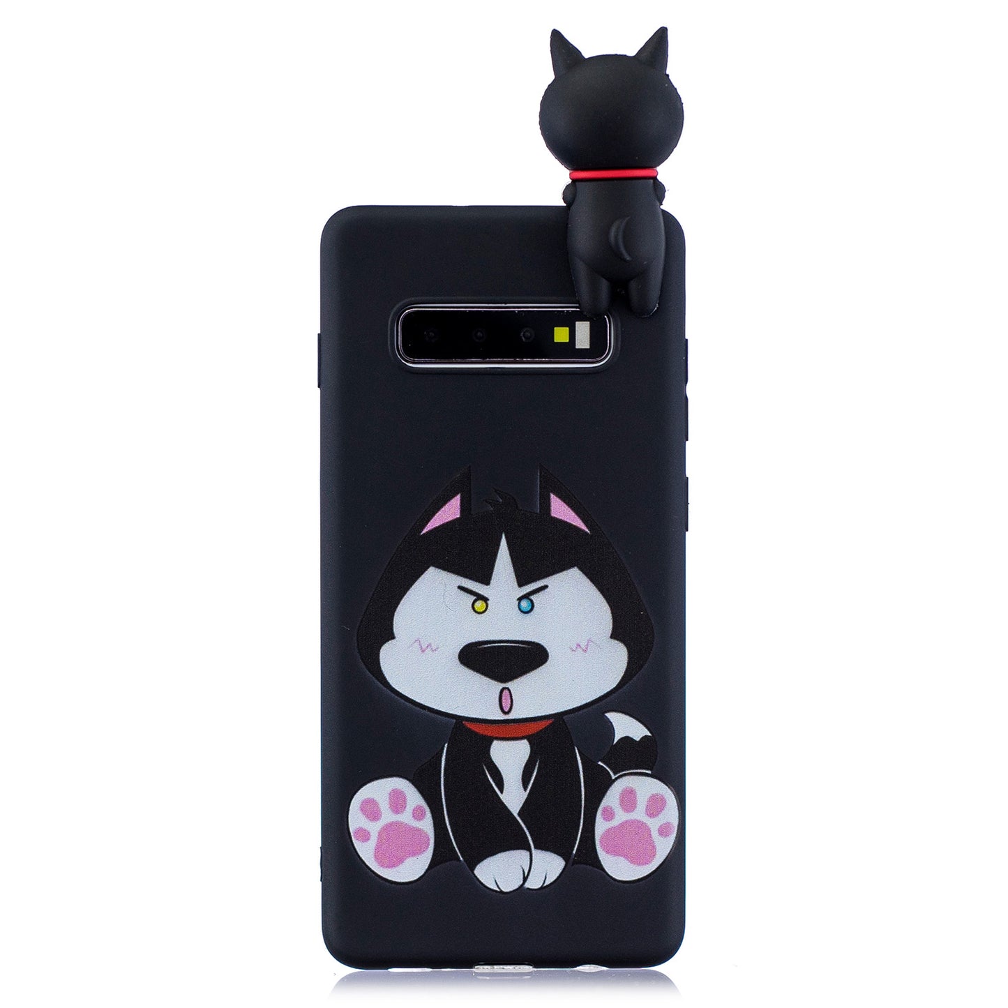 For Samsung Galaxy S10 Pattern Printing TPU Cell Phone Case with 3D Animal Doll