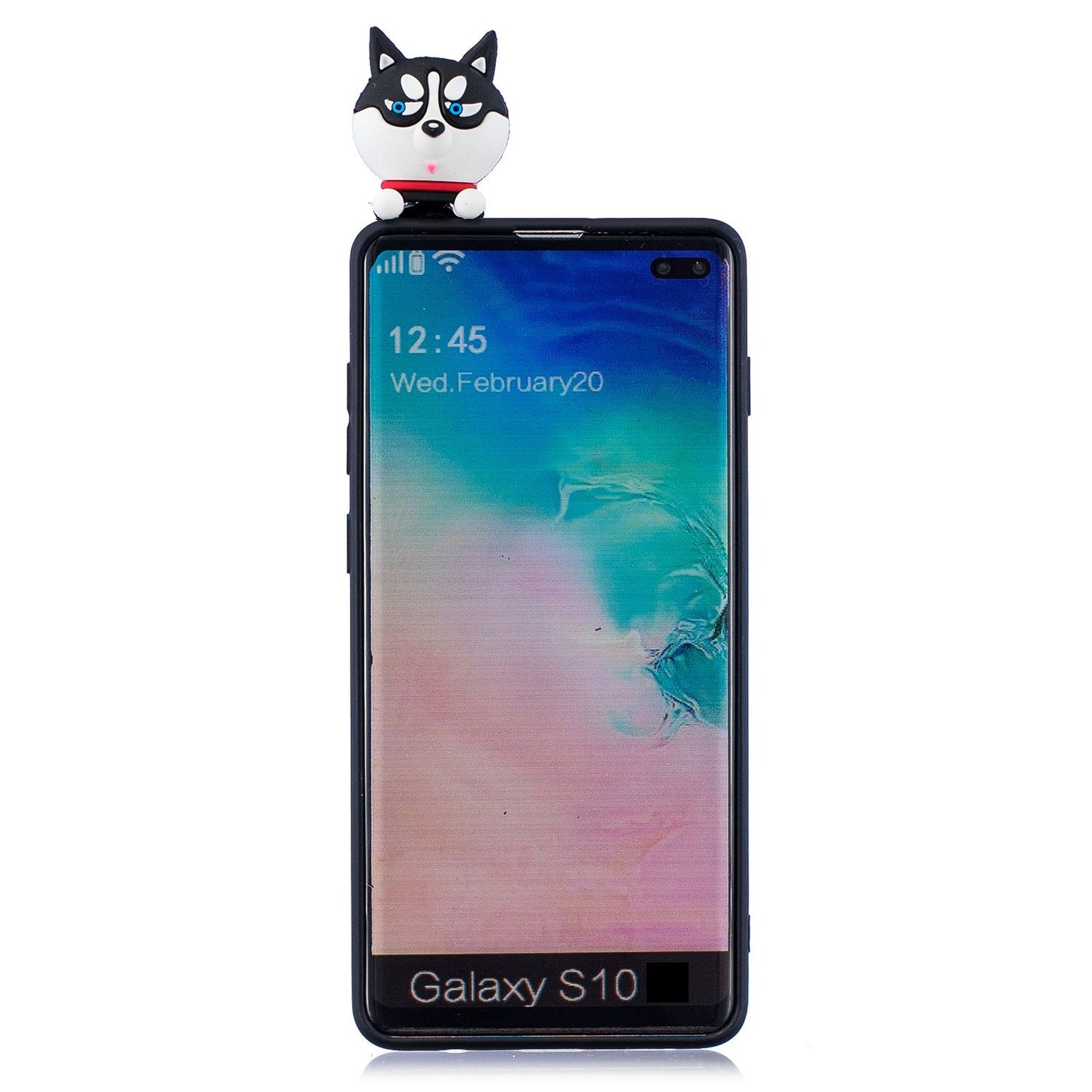 For Samsung Galaxy S10 Pattern Printing TPU Cell Phone Case with 3D Animal Doll