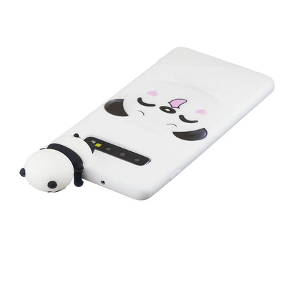 For Samsung Galaxy S10 Pattern Printing TPU Cell Phone Case with 3D Animal Doll