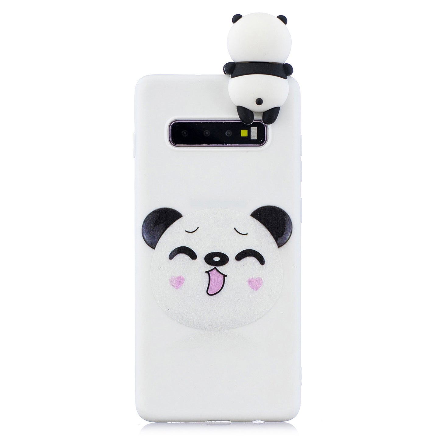 For Samsung Galaxy S10 Pattern Printing TPU Cell Phone Case with 3D Animal Doll