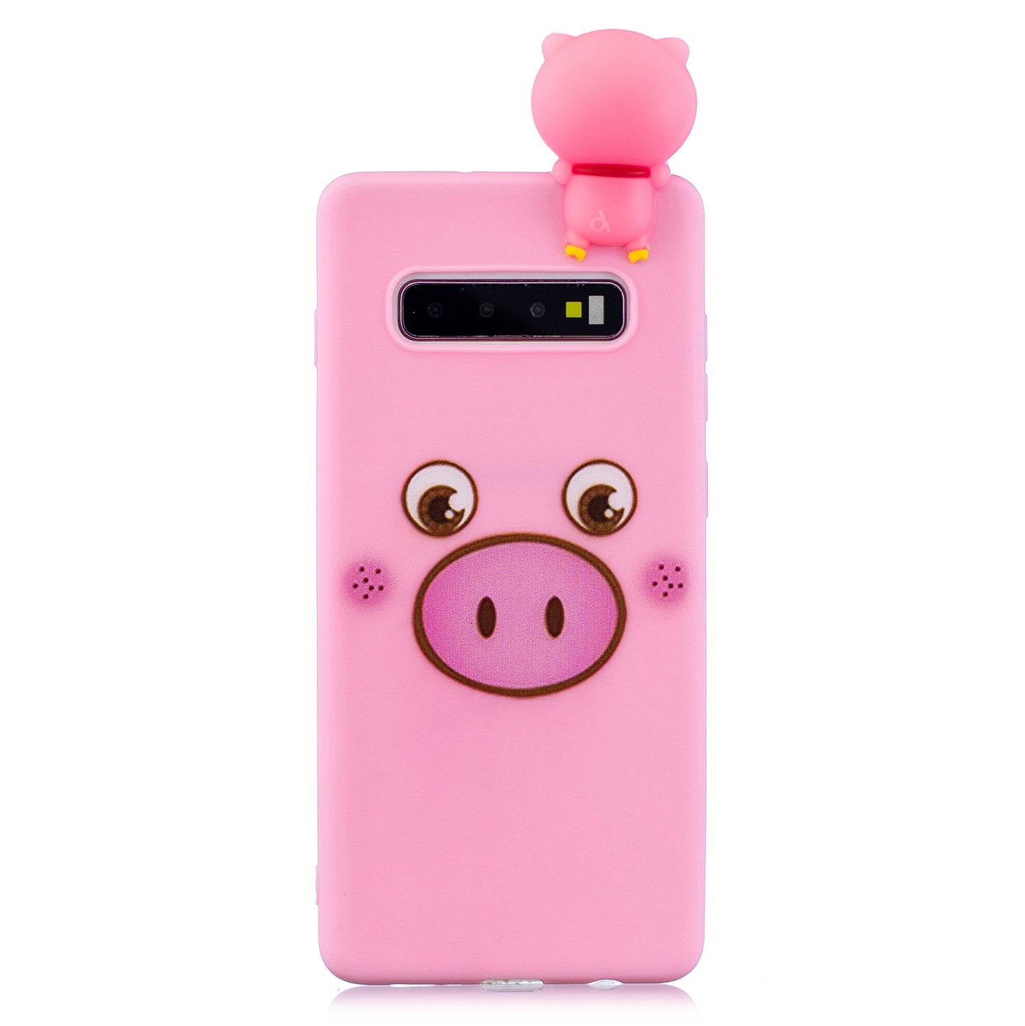 For Samsung Galaxy S10 Pattern Printing TPU Cell Phone Case with 3D Animal Doll