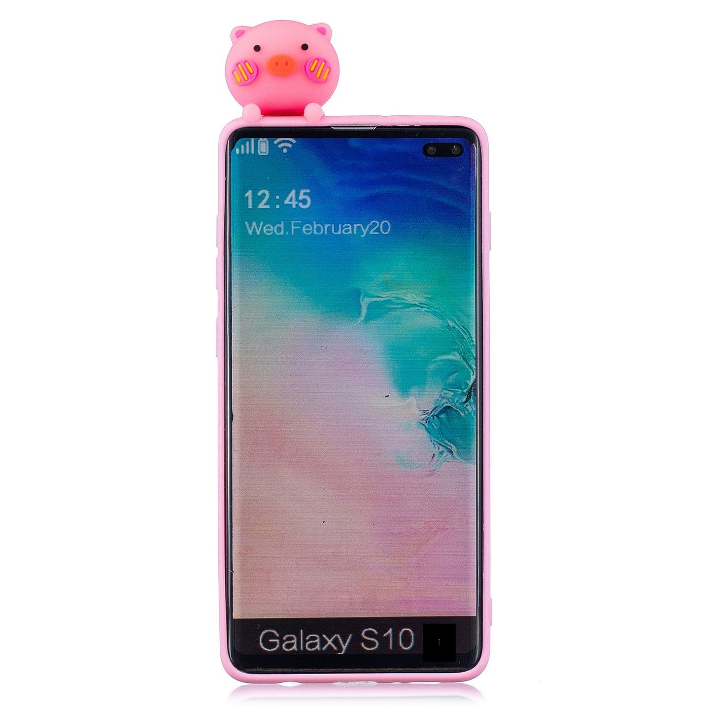 For Samsung Galaxy S10 Pattern Printing TPU Cell Phone Case with 3D Animal Doll