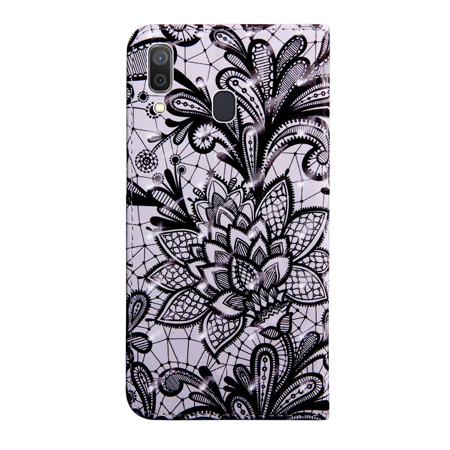 Light Spot Decor Patterned Leather Wallet Case for Samsung Galaxy A40
