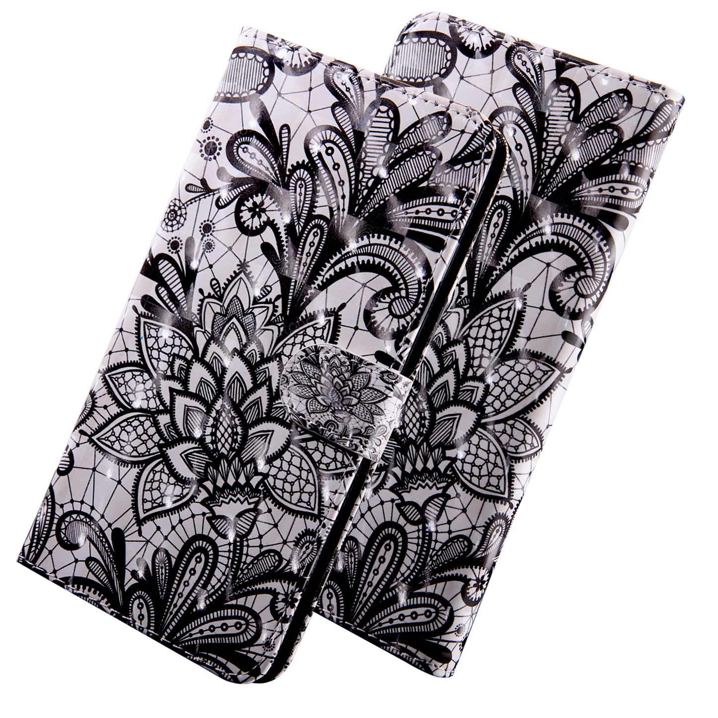 Light Spot Decor Patterned Leather Wallet Case for Samsung Galaxy A40
