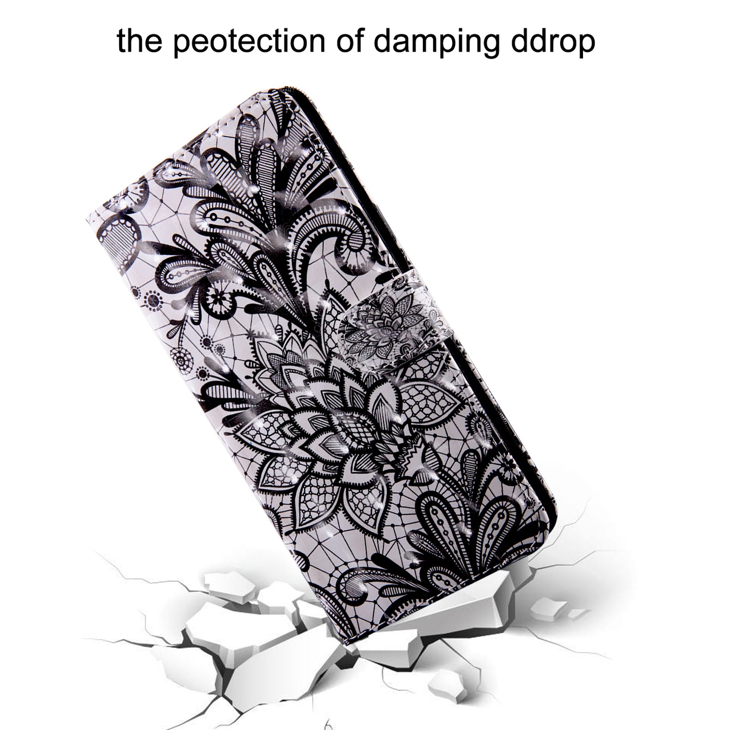 Light Spot Decor Patterned Leather Wallet Case for Samsung Galaxy A40
