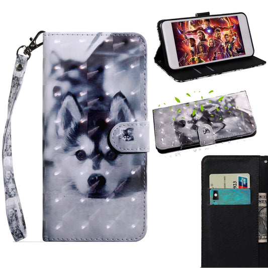 Light Spot Decor Patterned Leather Wallet Case for Samsung Galaxy A40