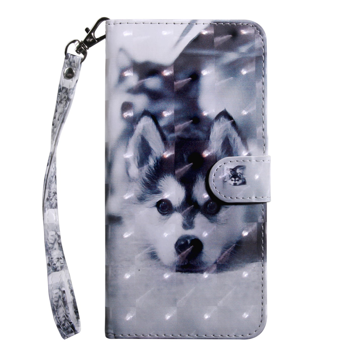 Light Spot Decor Patterned Leather Wallet Case for Samsung Galaxy A40