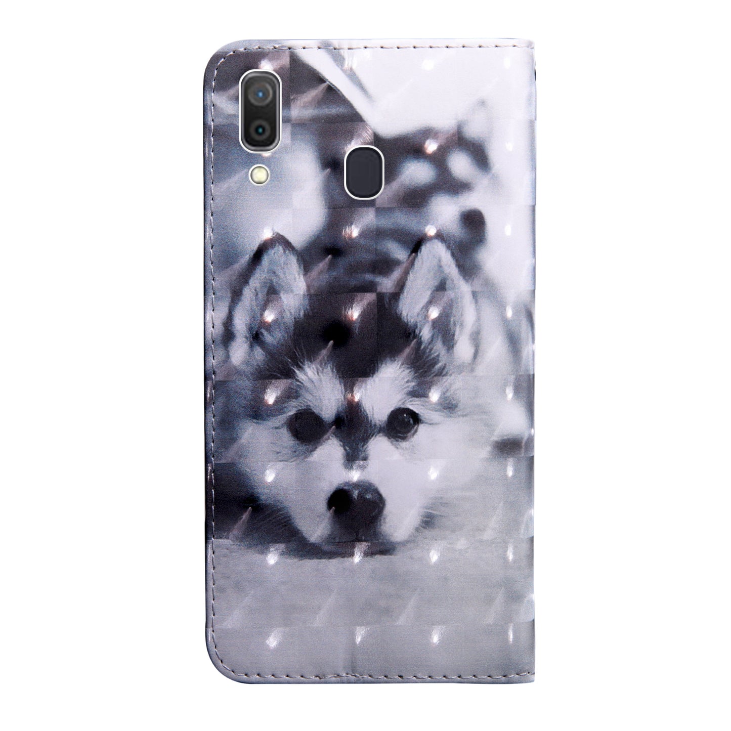 Light Spot Decor Patterned Leather Wallet Case for Samsung Galaxy A40