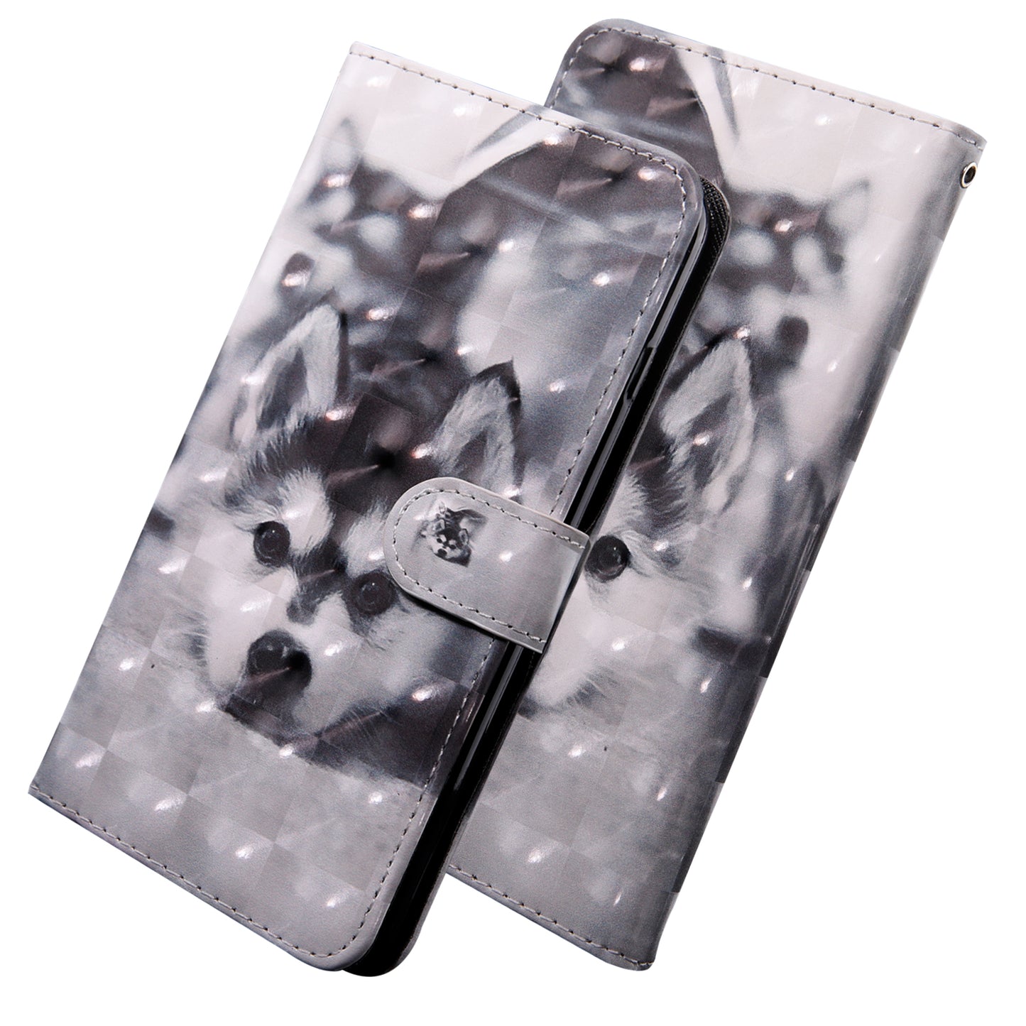 Light Spot Decor Patterned Leather Wallet Case for Samsung Galaxy A40