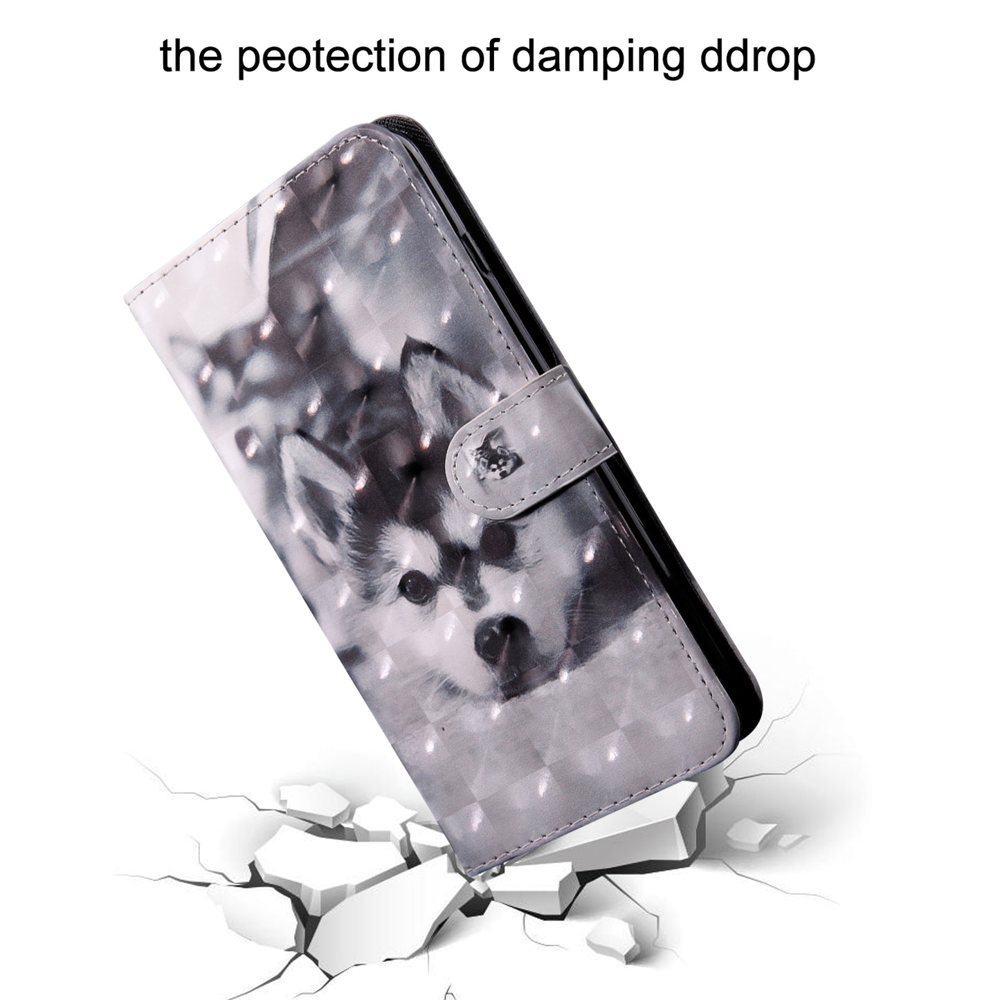 Light Spot Decor Patterned Leather Wallet Case for Samsung Galaxy A40