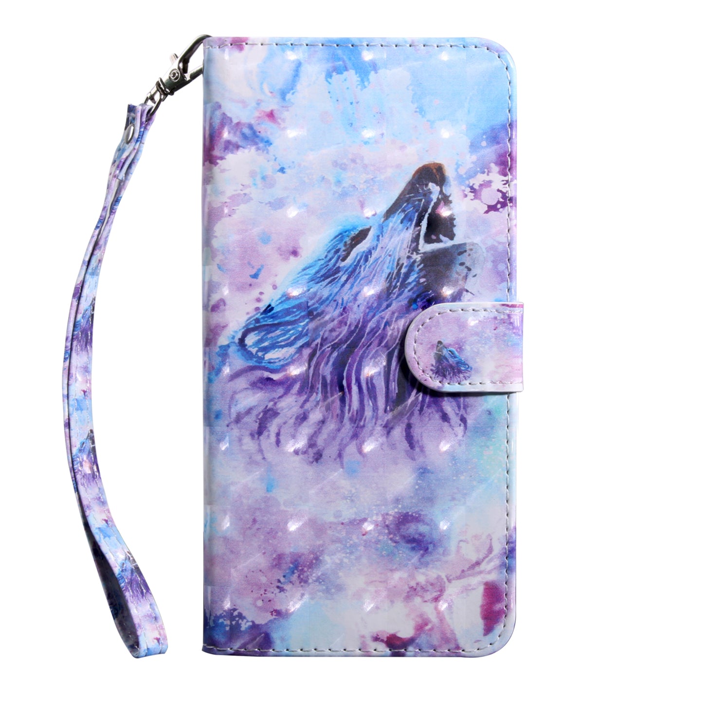 Light Spot Decor Patterned Leather Wallet Case for Samsung Galaxy A40