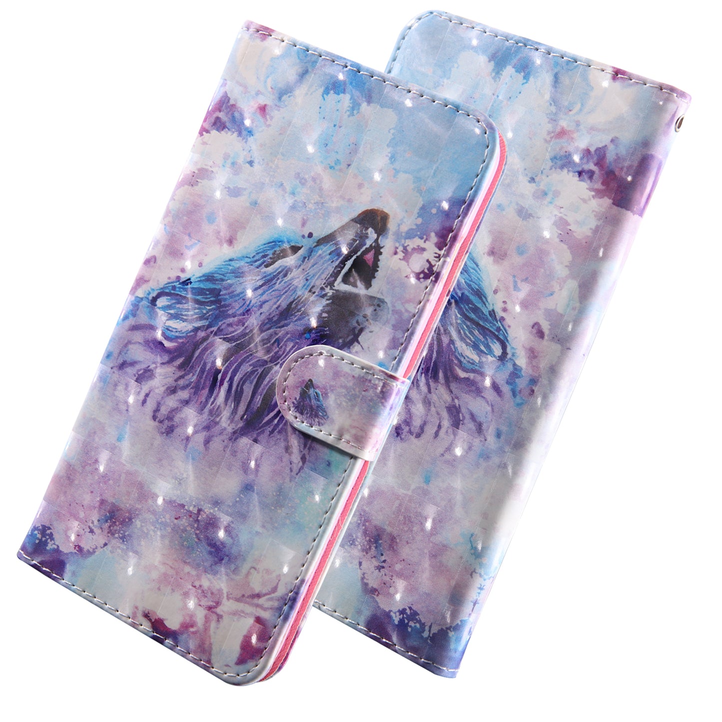 Light Spot Decor Patterned Leather Wallet Case for Samsung Galaxy A40