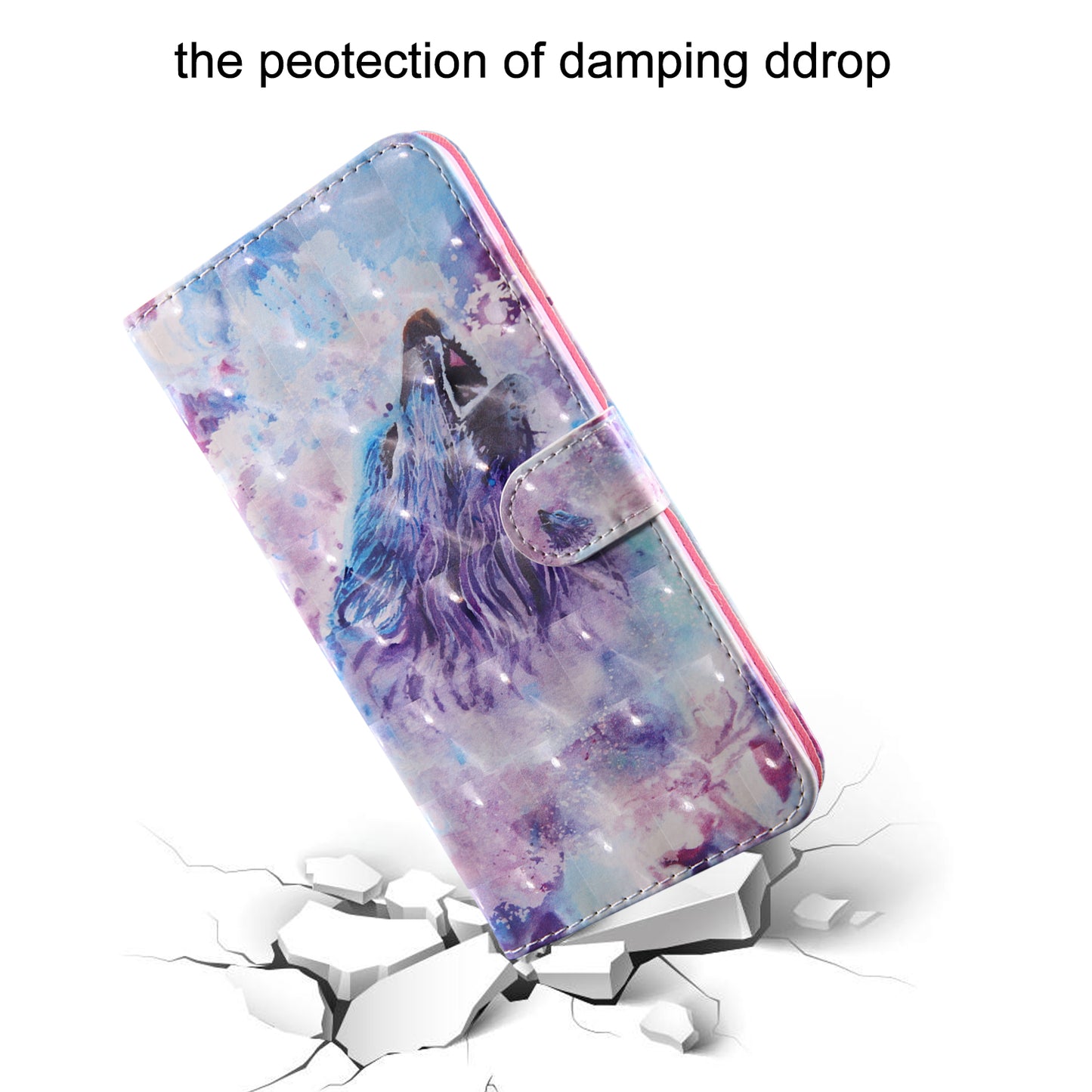 Light Spot Decor Patterned Leather Wallet Case for Samsung Galaxy A40