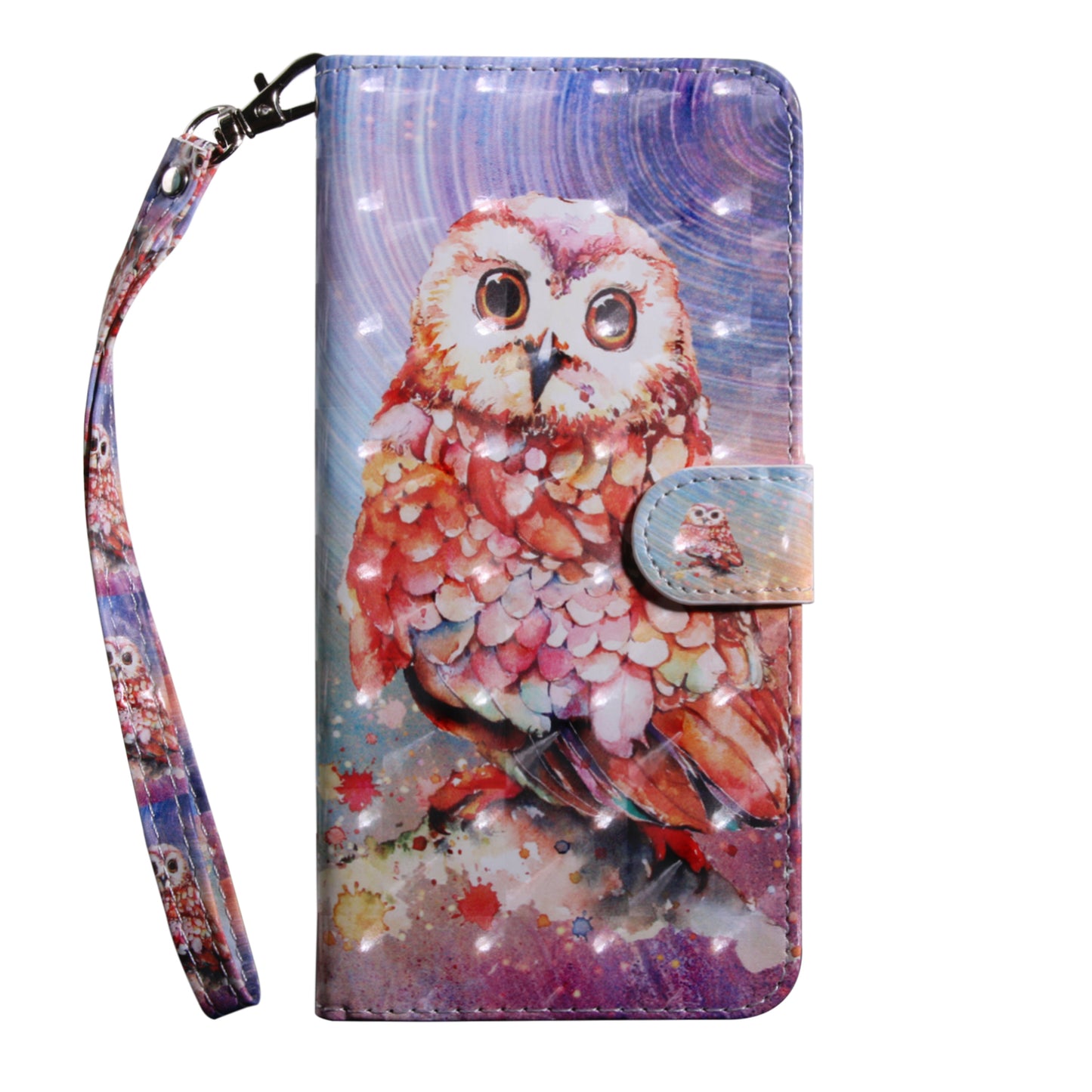 Light Spot Decor Patterned Leather Wallet Case for Samsung Galaxy A40