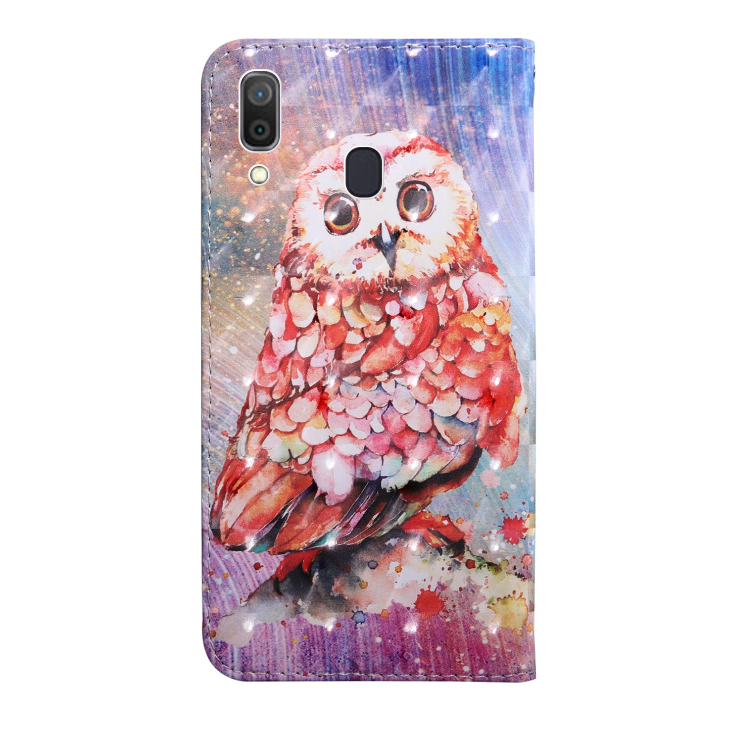 Light Spot Decor Patterned Leather Wallet Case for Samsung Galaxy A40