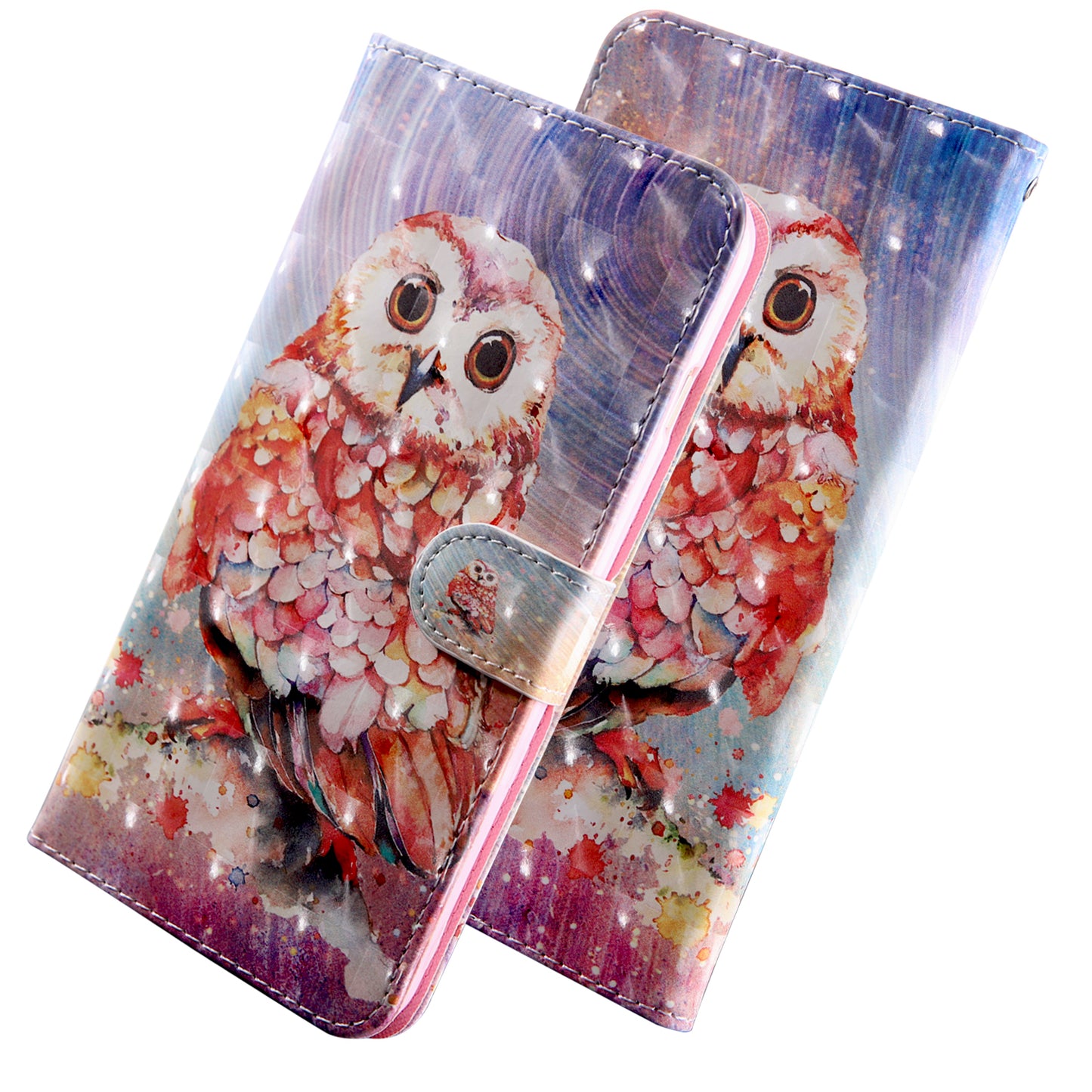 Light Spot Decor Patterned Leather Wallet Case for Samsung Galaxy A40