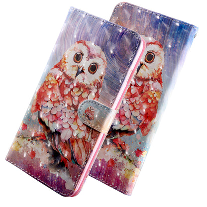 Light Spot Decor Patterned Leather Wallet Case for Samsung Galaxy A40