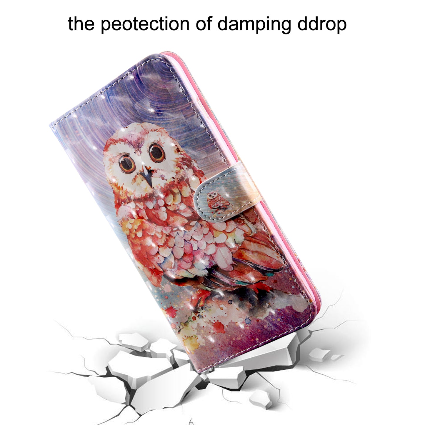 Light Spot Decor Patterned Leather Wallet Case for Samsung Galaxy A40