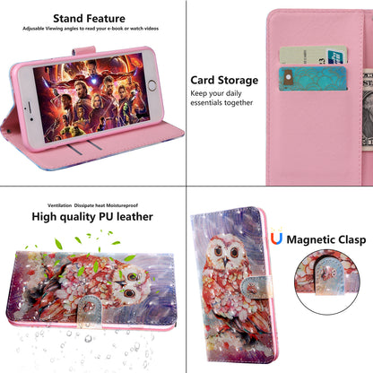 Light Spot Decor Patterned Leather Wallet Case for Samsung Galaxy A40