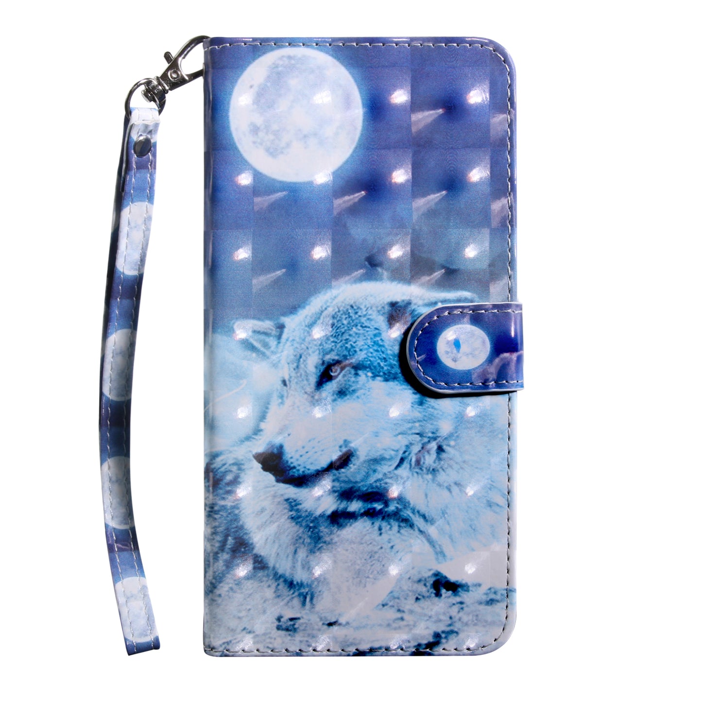 Light Spot Decor Patterned Leather Wallet Case for Samsung Galaxy A40