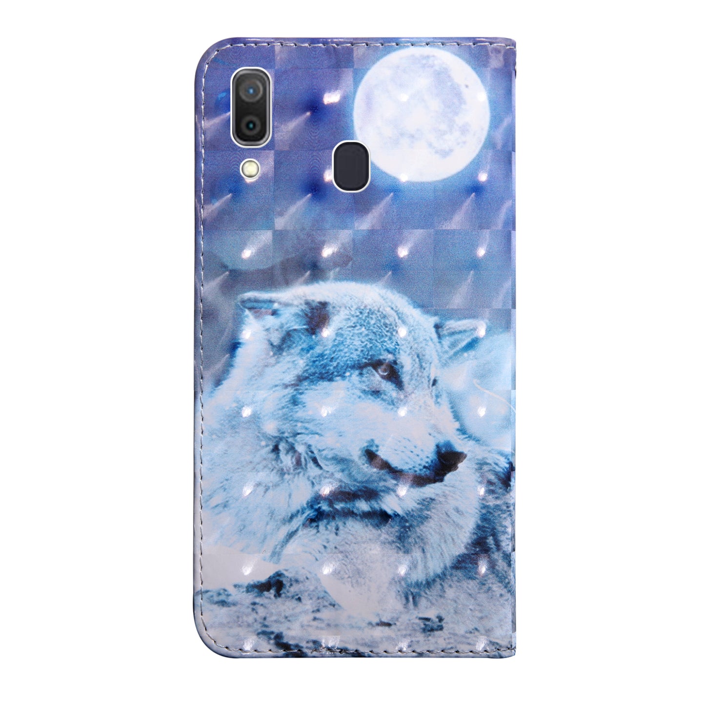 Light Spot Decor Patterned Leather Wallet Case for Samsung Galaxy A40
