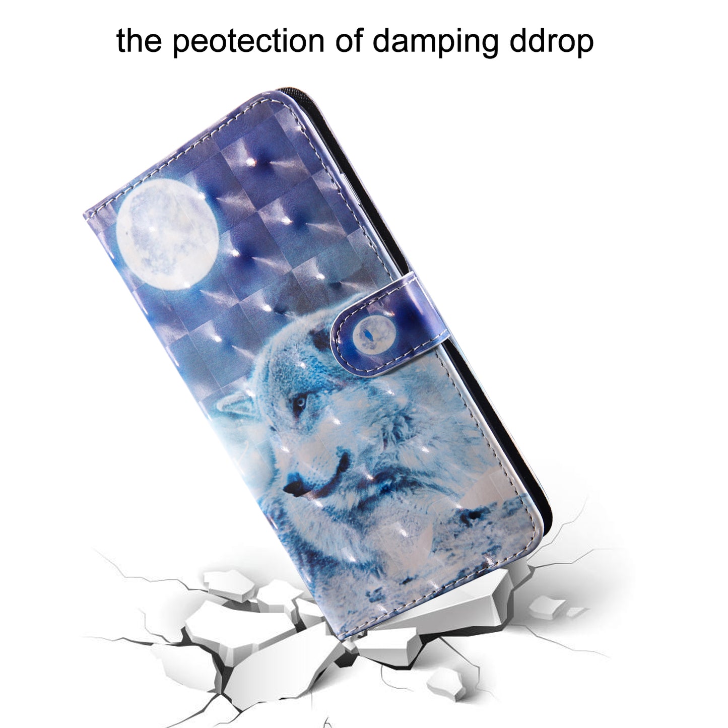 Light Spot Decor Patterned Leather Wallet Case for Samsung Galaxy A40