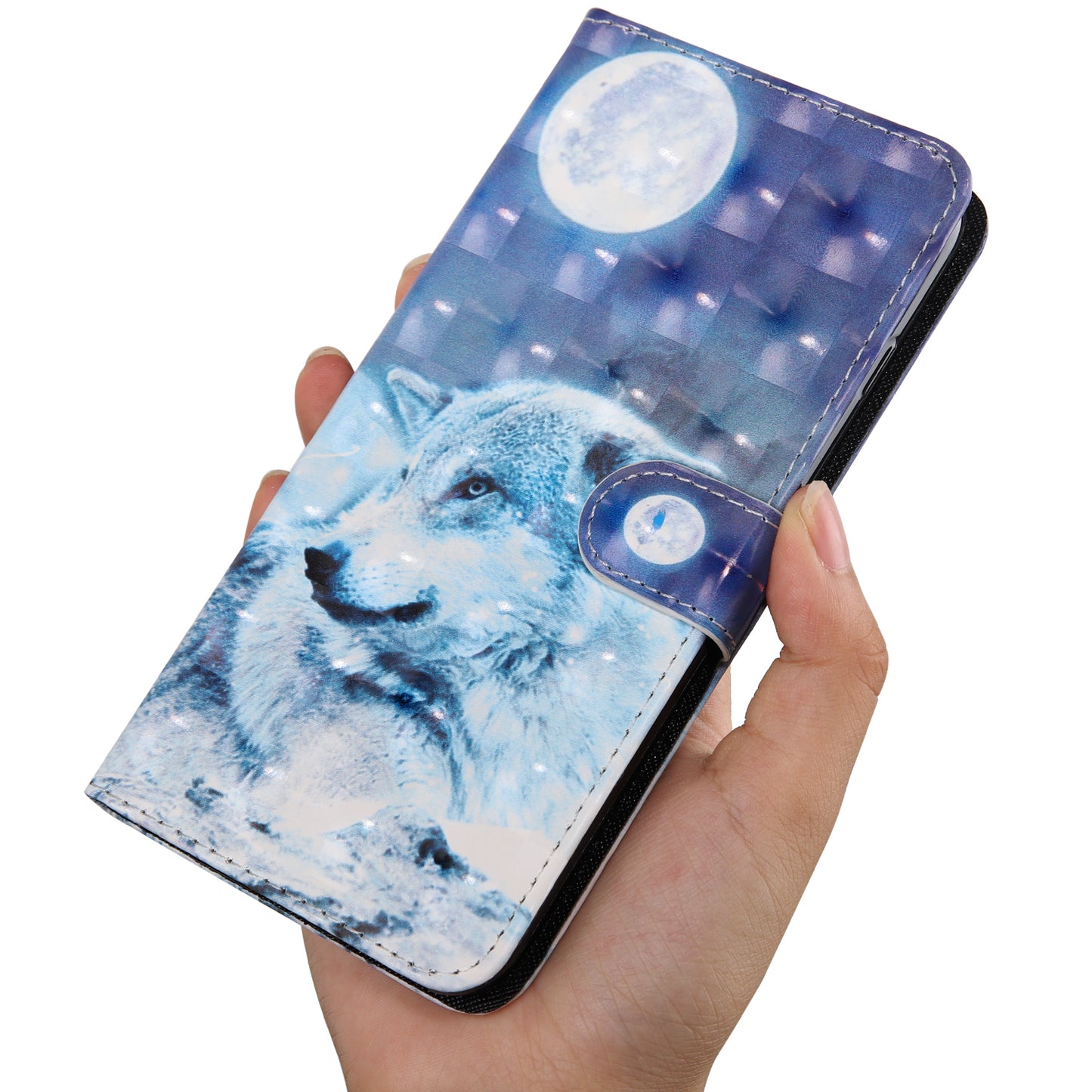 Light Spot Decor Patterned Leather Wallet Case for Samsung Galaxy A40