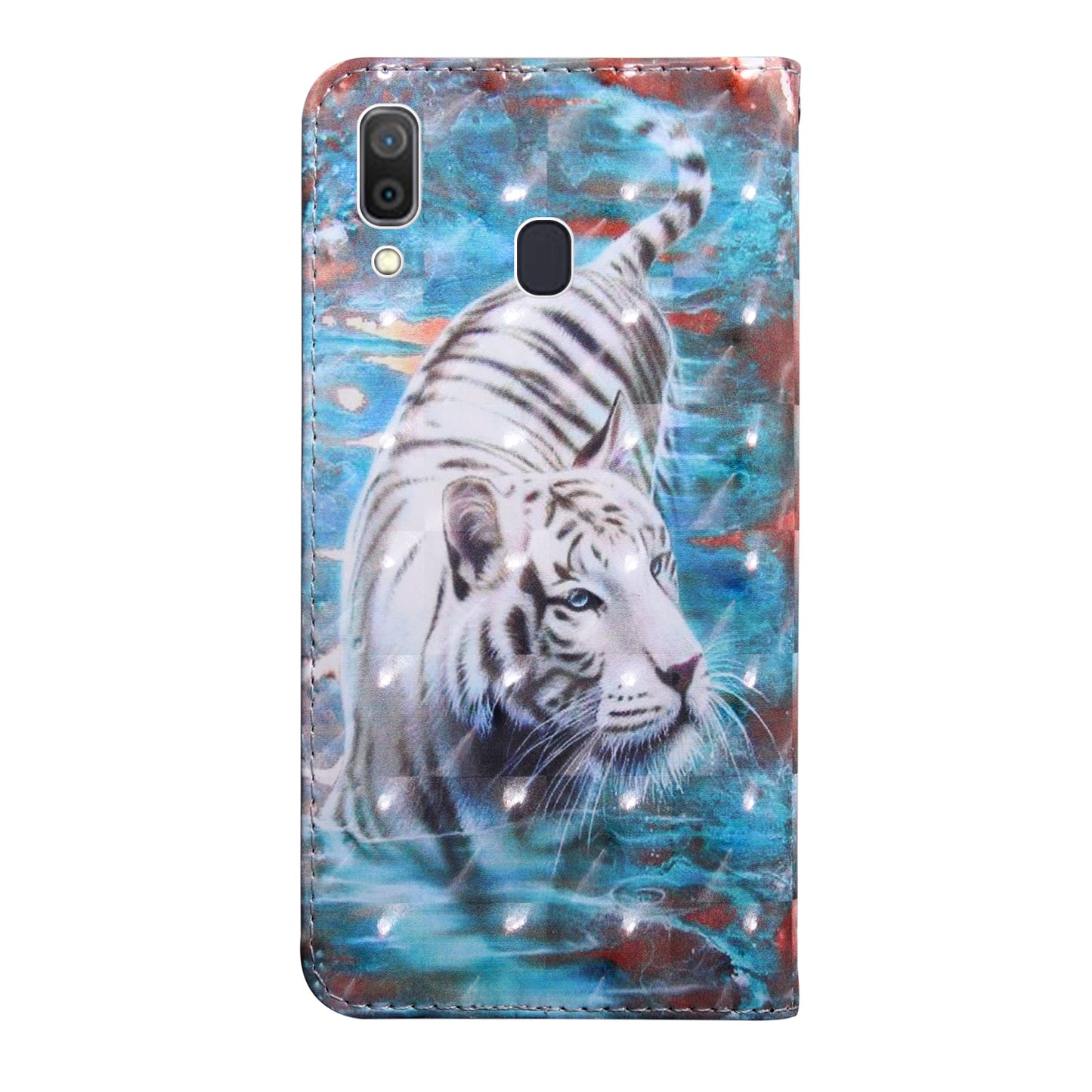 Light Spot Decor Patterned Leather Wallet Case for Samsung Galaxy A40