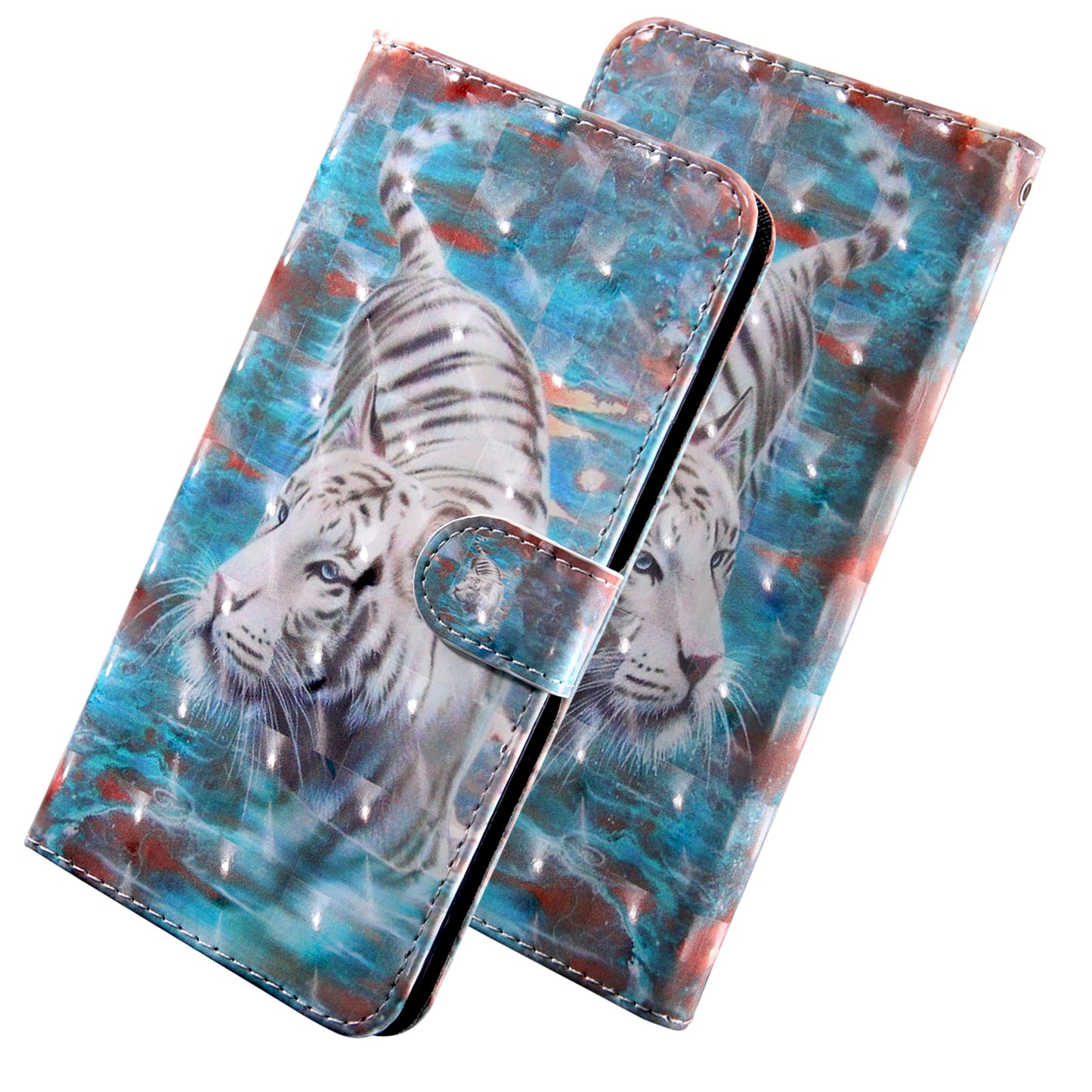 Light Spot Decor Patterned Leather Wallet Case for Samsung Galaxy A40