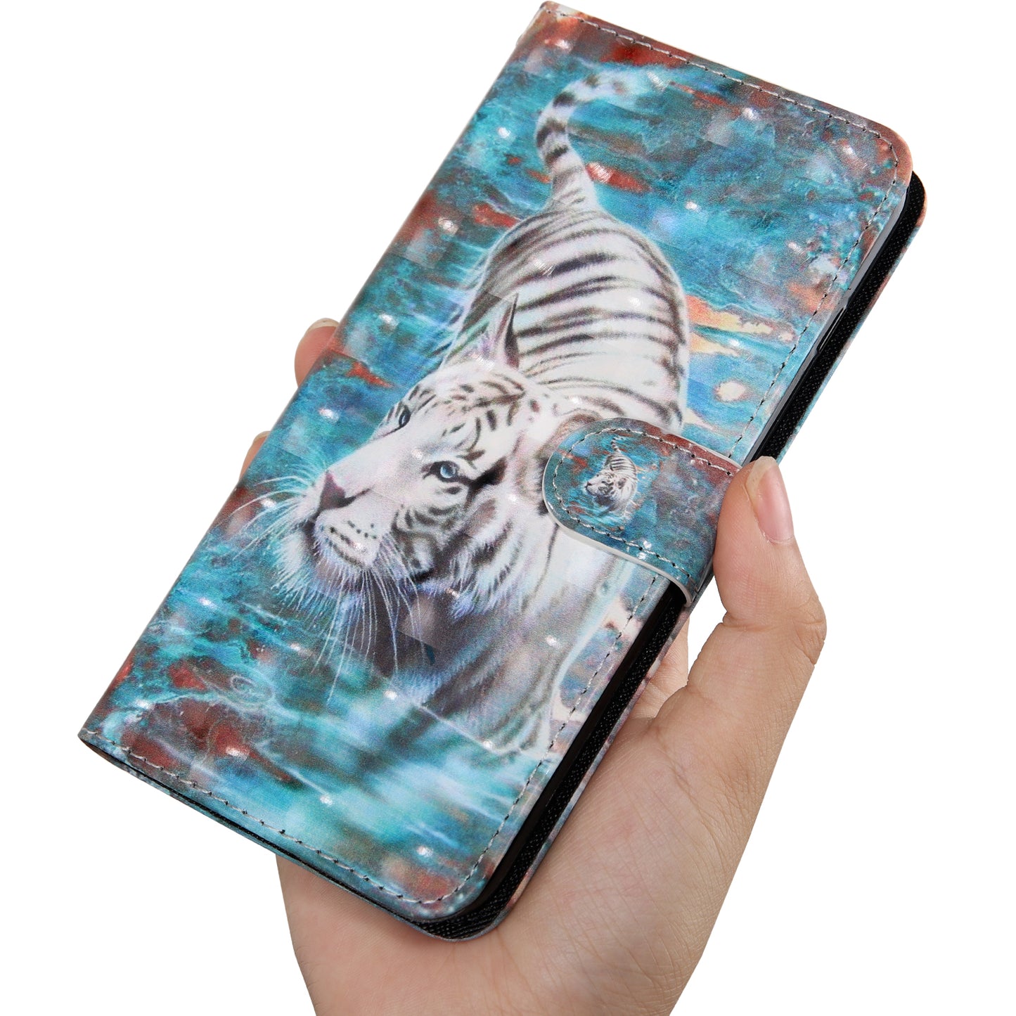 Light Spot Decor Patterned Leather Wallet Case for Samsung Galaxy A40